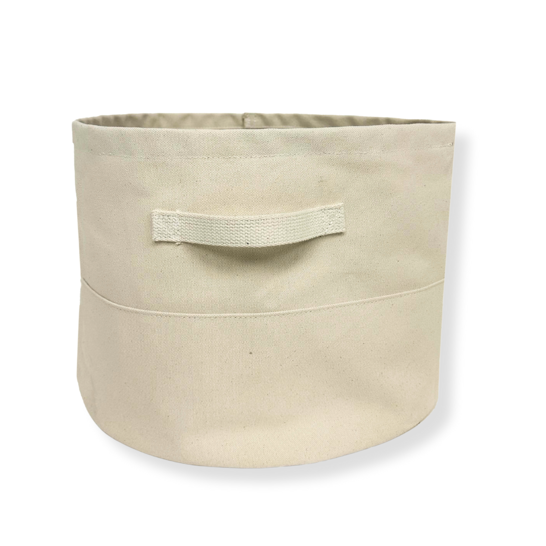 Large Round Canvas Storage Bin