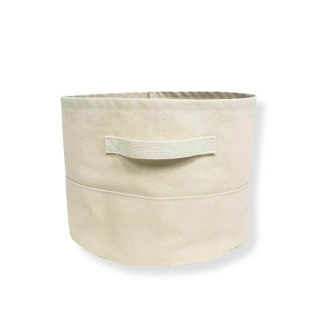 Medium Round Canvas Storage Bin