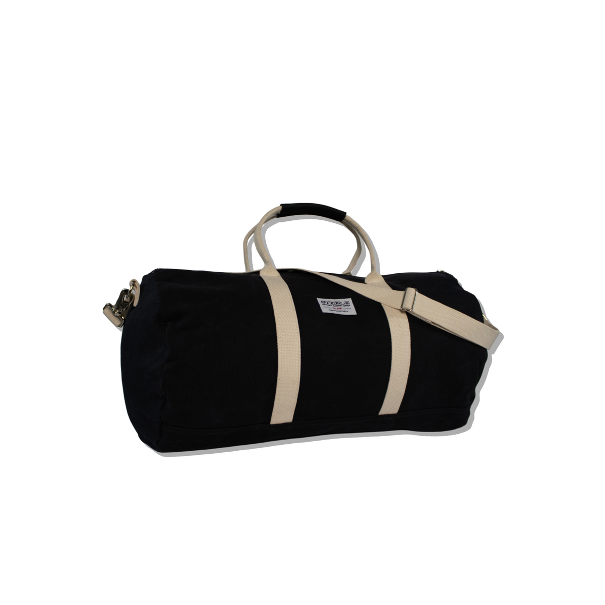 Steele Canvas Black Waxed Canvas Duffle Bag