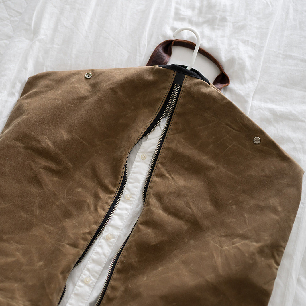 Waxed Canvas Garment Bag