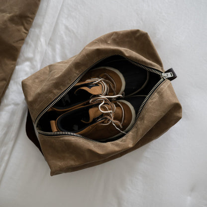 Waxed Canvas Shoe Bag