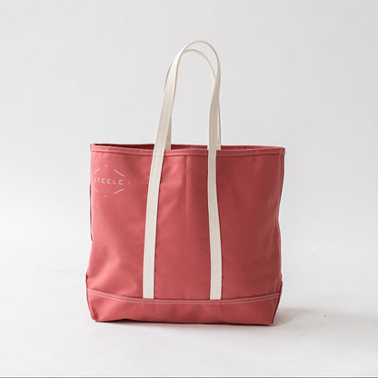 nantucket red tote on a white background