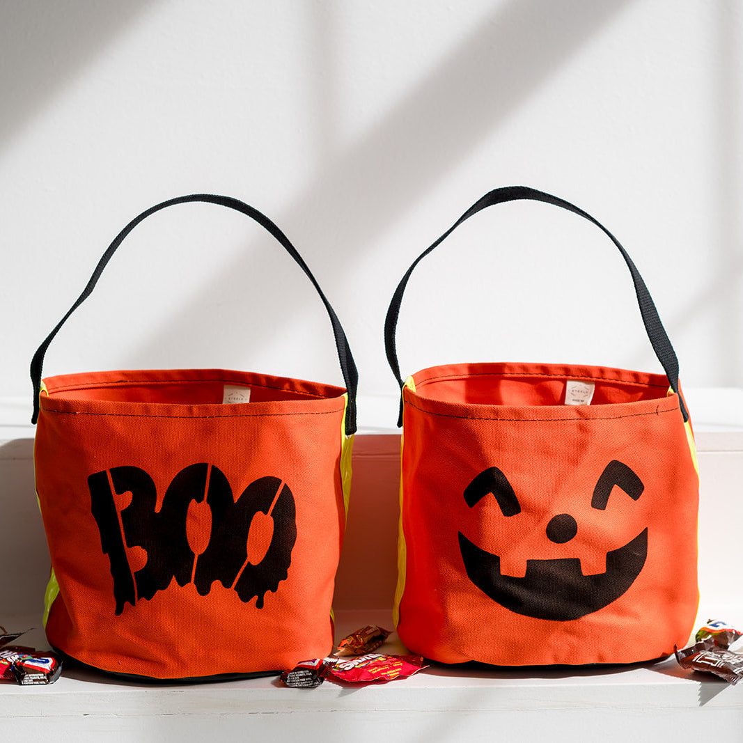 halloween bucket bags with stencils