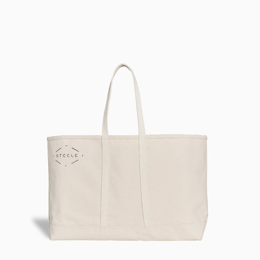 Natural Canvas Tote Bag - Wide
