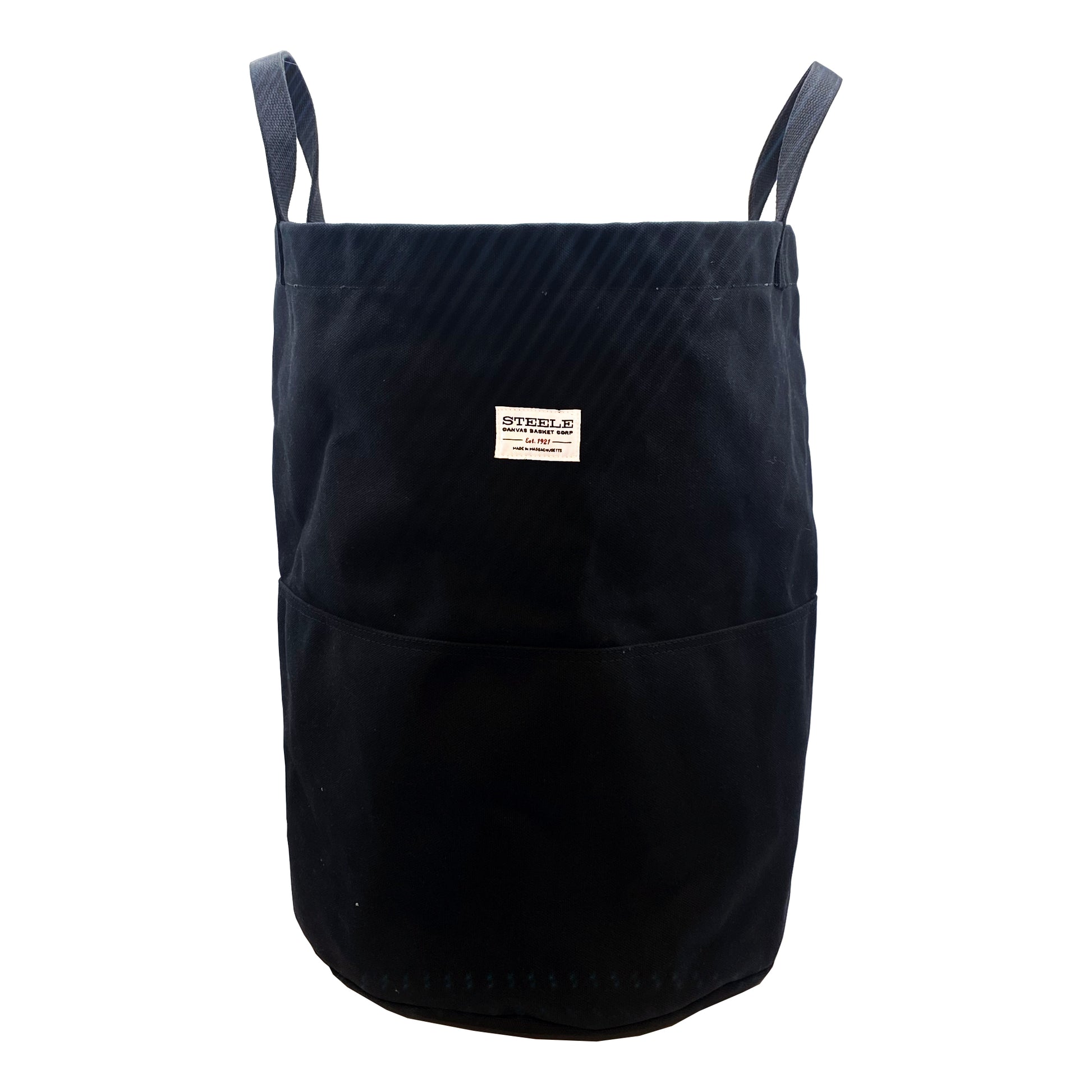 Black Tall Canvas Storage Bin