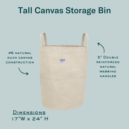 Tall Canvas Storage Bin