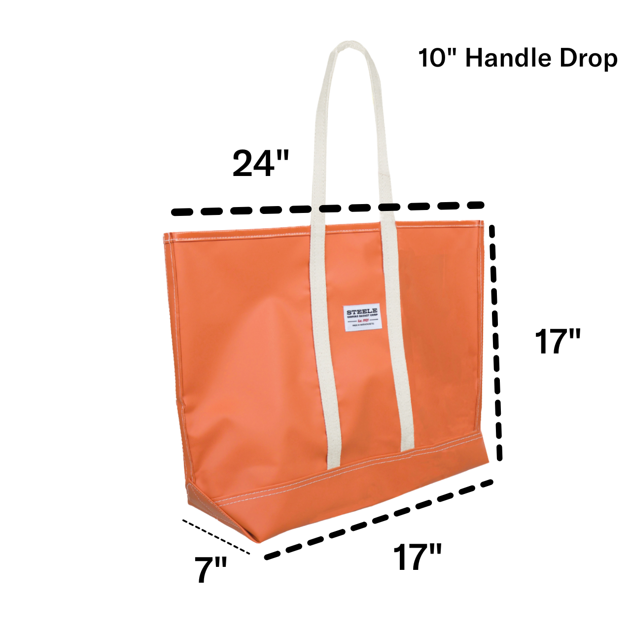 Orange Steeletex Beach Tote – Steele Canvas Basket Corp – Steele Orange Steeletex Beach Tote – Steele Canvas Basket Corp – Steele
