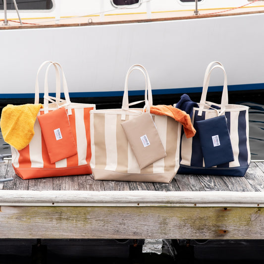 Striped Tote Set